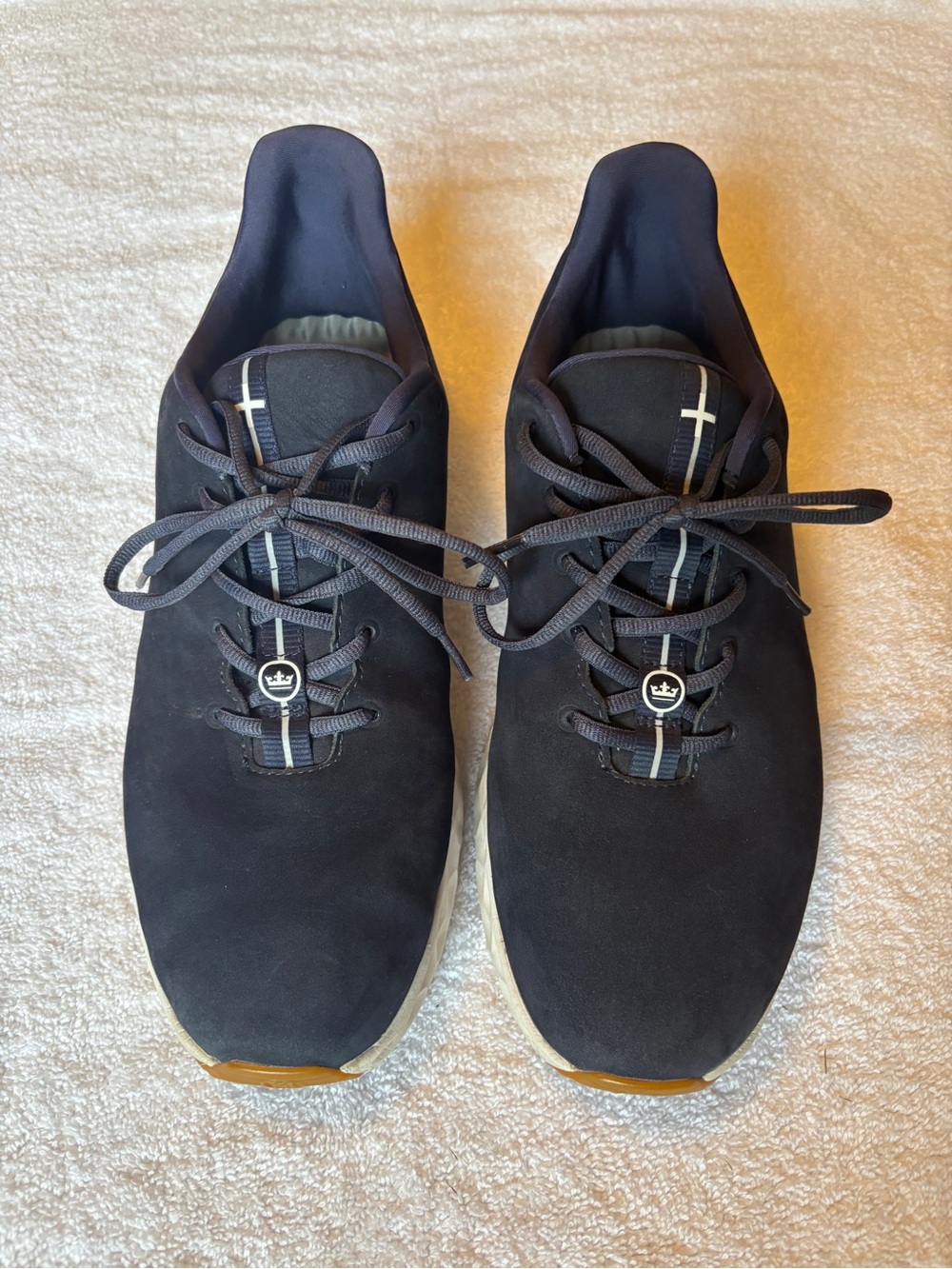 Peter Millar - G/Fore G4X  Navy Blue White Nubuck Leather Golf Shoes.  Size 12